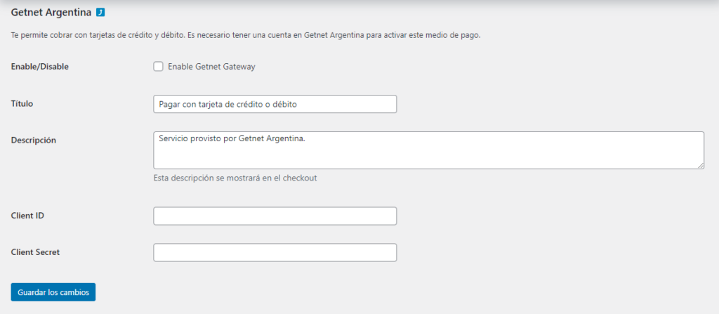 configurar getnet en woocommerce